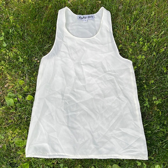 NEW TRUE VINTAGE 90's DEADSTOCK KIDS SHEER TUNIC TANK TOP - Picture 1 of 2